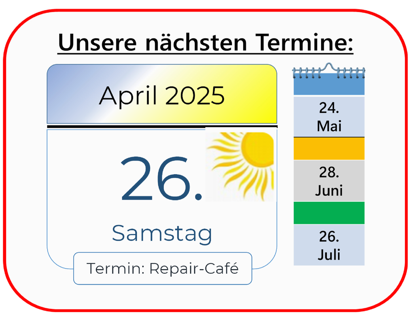 Kalenderblatt nächster Termin